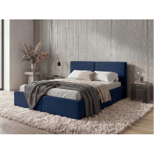 Gulta ar paceļamo mehānismu HILTON 140x200, zils